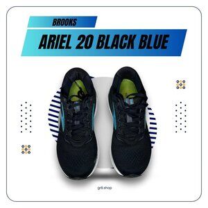 Brooks Ariel 20 Running Shoes Black & Blue Size 9 Lightweight Cushion